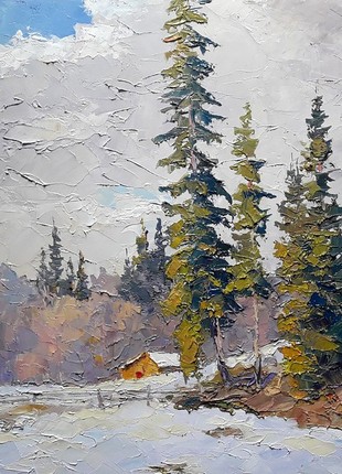 Oil painting Winter spruces Serdyuk Boris Petrovich nSerb872