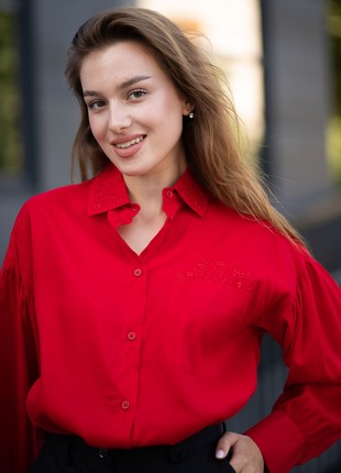 Woman's blouse red 168-21/00