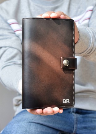Leather notebook, name diary, engraved notepad, name notepad, brown leather notebook, men's notepad, gift for man