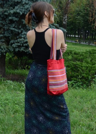 Women's shopper bag made of natural textile "vazhnytsia C"