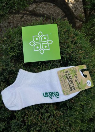 Hemp socks, White, short. Summer