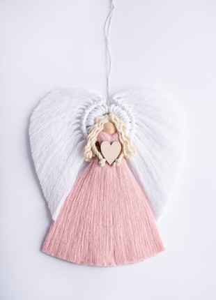 Handmade Macrame Angel Wall Decor - Unique Doll from Ukraine for Nursery or Home Charm