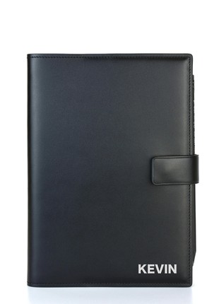 Personalised Leather Notebook black colour, Christmas idea gift for him, man, dad, husband