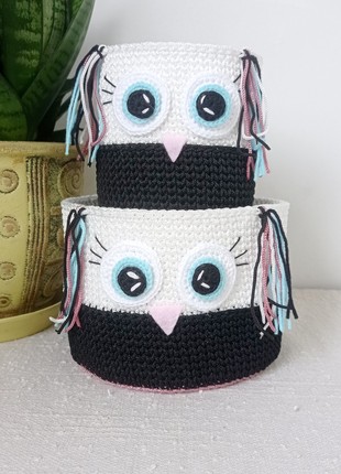 Set of baskets "Black Owl", 2 pcs