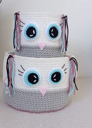 Set of baskets "Grey Owl", 2 pcs