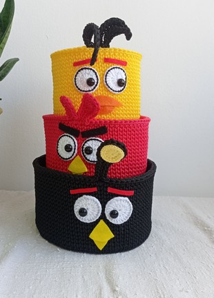 Set of Baskets "Angry birds", 3 pcs