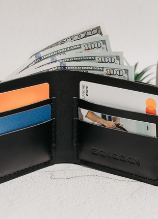 Leather wallet Bifold SLIM black4 photo