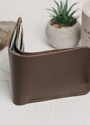Leather wallet Bifold SLIM brown