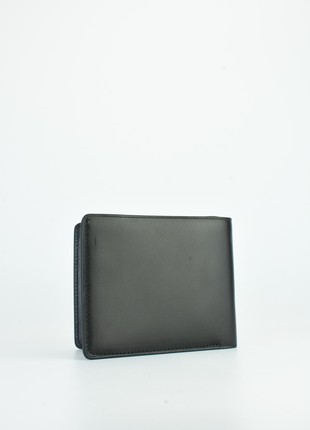 Personalised men's leather coin wallet black colour, A personalized Christmas gift for him, Anniversary Gift for Him2 photo