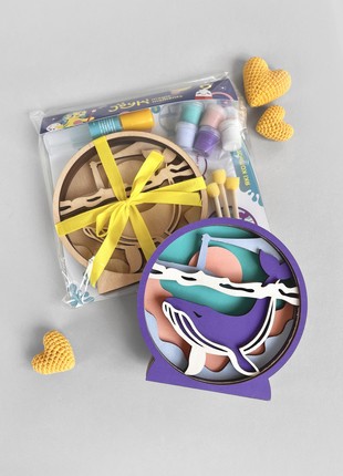 Joyki 3d wooden coloring book creativity kit «Whale»