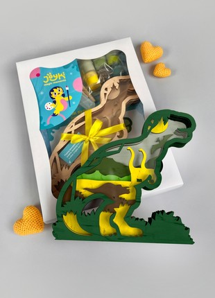 Joyki 3d wooden coloring book creativity kit «Dinosaur»
