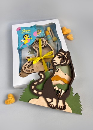 Joyki 3d wooden coloring book creativity kit «Tiger»