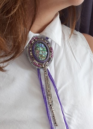 Handmade  pendant - tie "Lilac"
