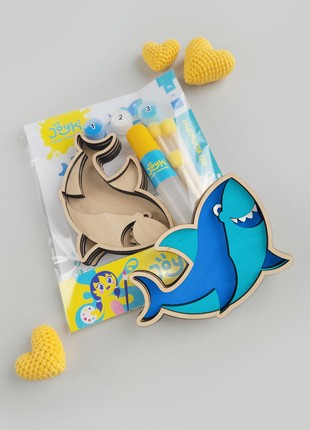 Joyki 3d wooden coloring book creativity kit «Shark»