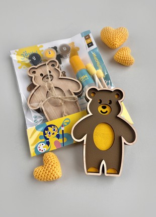 Joyki 3d wooden coloring book creativity kit «Bear»