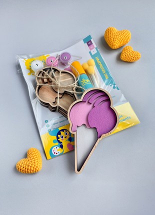 Joyki 3d wooden coloring book creativity kit «Ice cream»