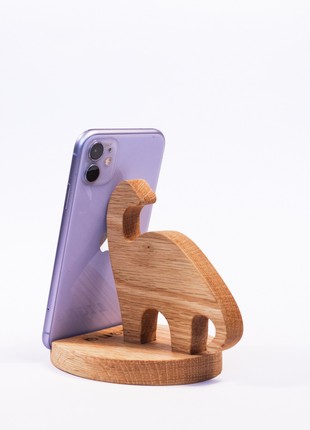 Wooden phone stand "Titanosaurus"