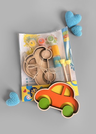 Joyki 3d wooden coloring book creativity kit «Car»