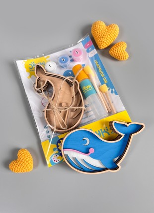 Joyki 3d wooden coloring book creativity kit «Whale»
