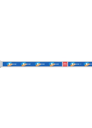 WAUDOG Design genuine leather dog collar, "Flag" design, S, W 15 mm, L 26-35 cm White5 photo