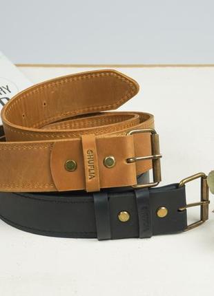 Leather belt with buckle for women2 photo