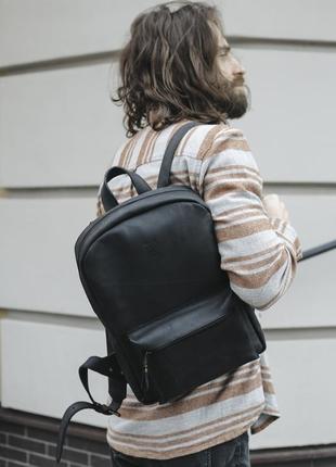 City backpack leather and handmade