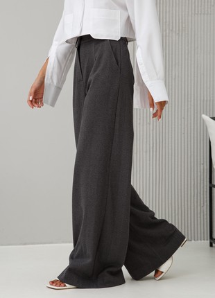 Warm palazzo pants dark gray8 photo