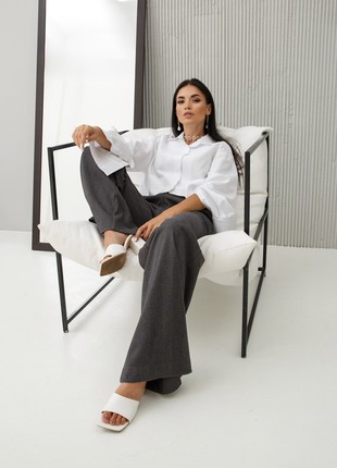 Warm palazzo pants dark gray3 photo