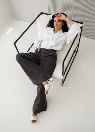 Warm palazzo pants dark gray7 photo