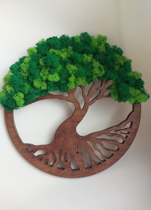 Tree of Life Wall Art with Stabilized Moss