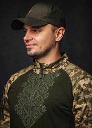 VyshivUbacs- embroidered combat tactical shirts in AFU pixel camouflage uniform