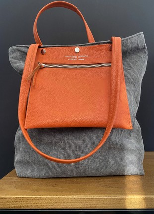 Luxury Genuine Leather Canvas Tote Bag For Her Shoulder Bag For Women Purse For Her Top Handle Bag For Women Handbag