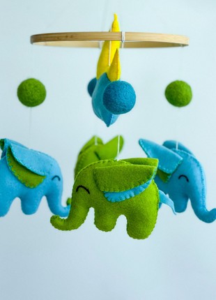 Musical baby mobile with bracket, Elephant Baby Mobile6 photo