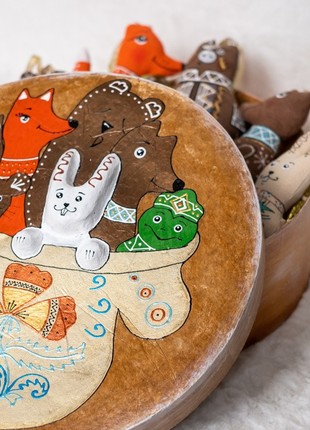 Textile fairy tale in a handmade box "The Mitten"3 photo