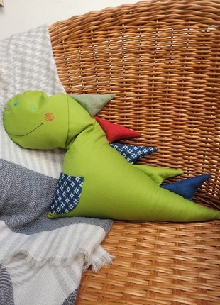 Funny textile dragon with buckwheat husks