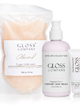 SPA care set GLOSS (body scrub, hand cream 30 ml, hand cream 236 ml)