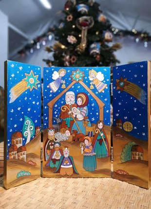 WOODEN BIG NATIVITY PLAY «TRYPTYCH»