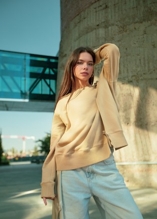 BRAVERY IS IN OUR DNA Beige Sweatshirt