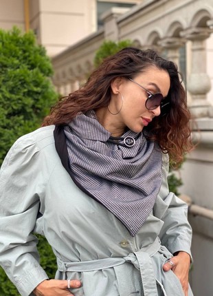 Stylish scarf double-sided scarf with original clasp, unisex4 photo