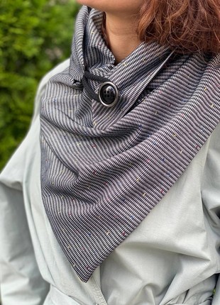 Stylish scarf double-sided scarf with original clasp, unisex8 photo
