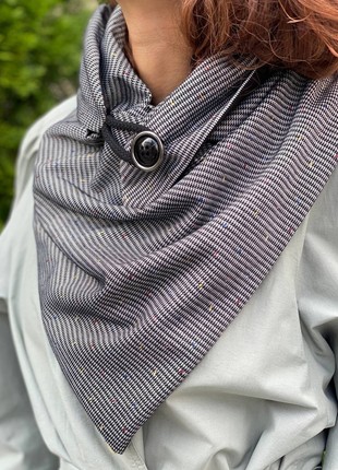 Stylish scarf double-sided scarf with original clasp, unisex9 photo