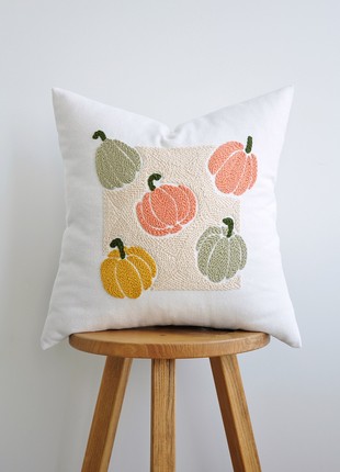 Punch needle pillow "Pumpkin"