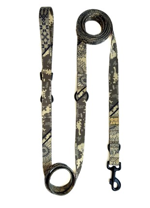 Adjustable nylon dog leash BAT&RO "glory" 10ft (3m)2 photo