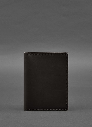 Leather cover-organizer for documents 6.1 dark brown (BN-OP-6-1-choko)