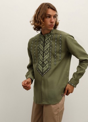 Men's shirt "Mountains" khaki green