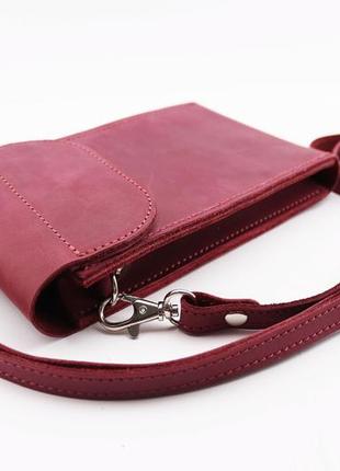 Handmade shoulder bag for iphone 14, crossbody purse / Purple4 photo