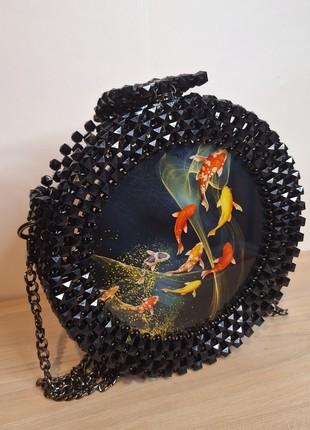 Handmade Bag of beads "The  fish"