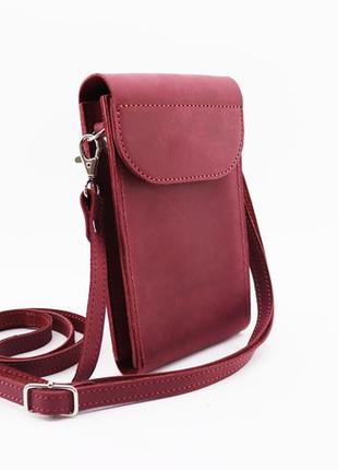 Handmade shoulder bag for iphone 14, crossbody purse / Purple1 photo