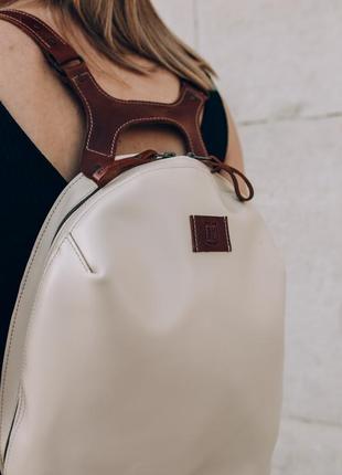 Designer leather backpack7 photo