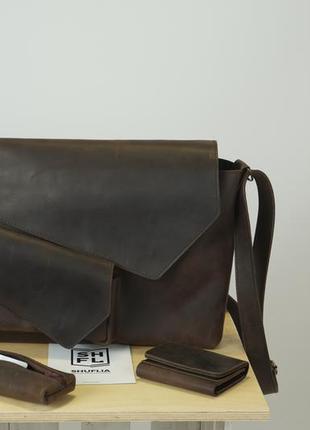Large top handle leather bag, rieltor gift for men, leather satchel laptop bag1 photo